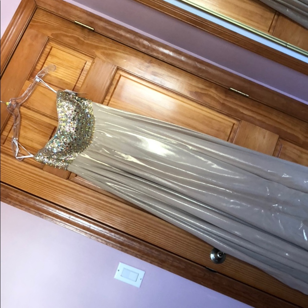 Jovani gold gown